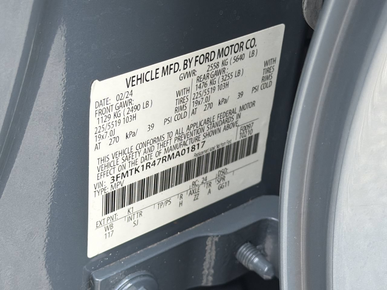 Certified 2024 Ford Mustang Mach-E Select RWD image 32