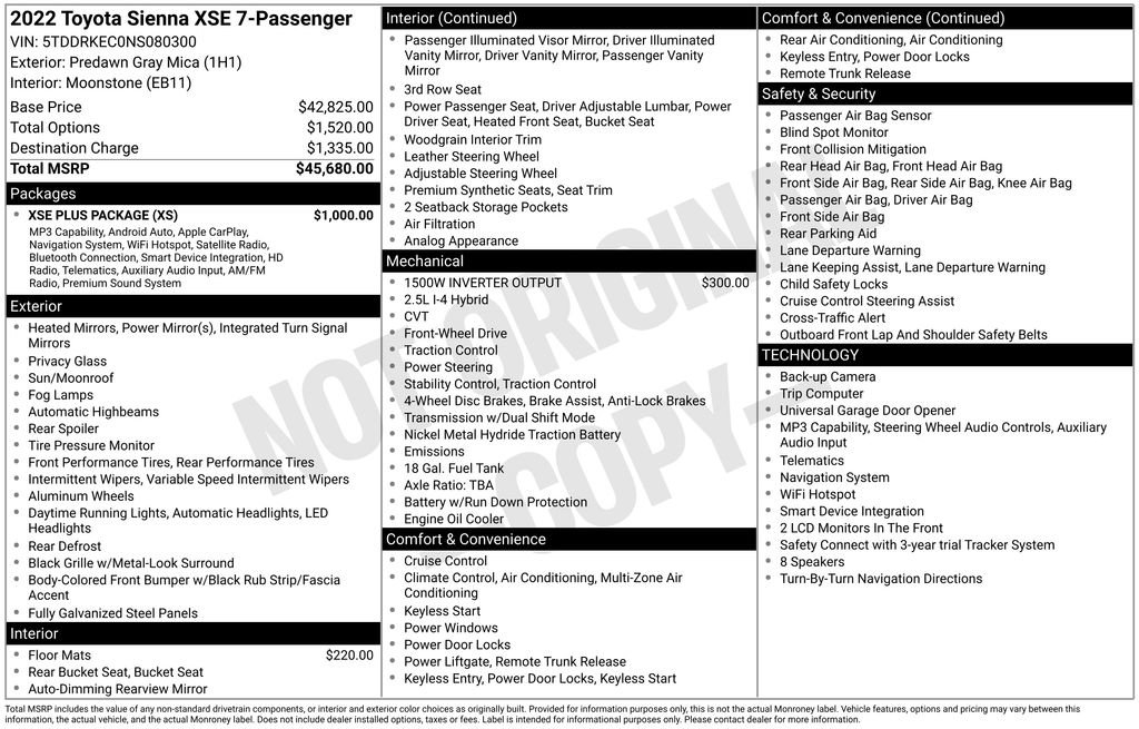 Used 2022 Toyota Sienna XSE w/ XSE Plus Package FWD image 37
