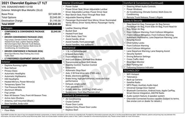 Used 2021 Chevrolet Equinox LT FWD image 6