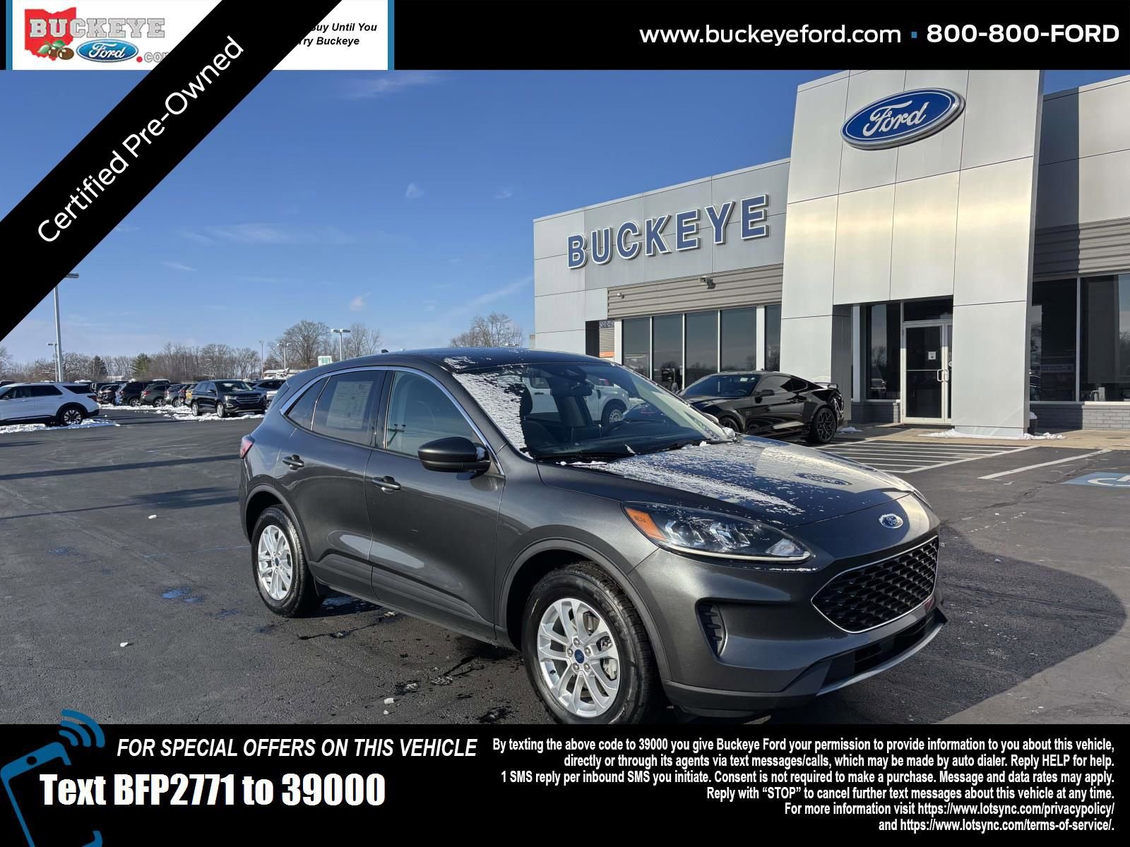Certified 2020 Ford Escape SE