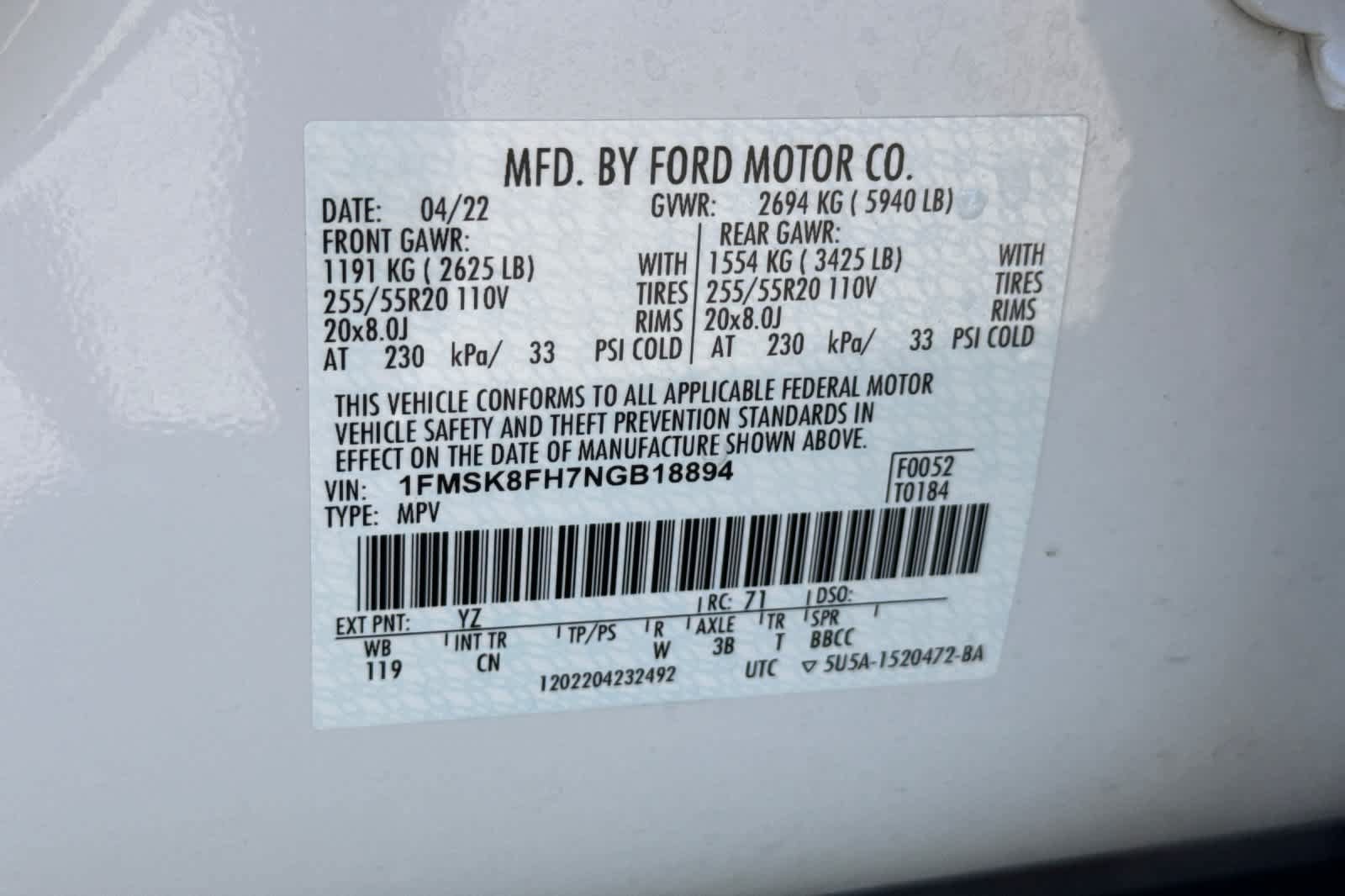 Certified 2022 Ford Explorer Limited AWD/4WD image 30