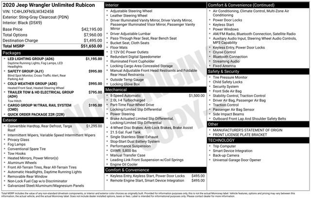 Used 2020 Jeep Wrangler Unlimited Rubicon w/ LED Lighting Group image 24