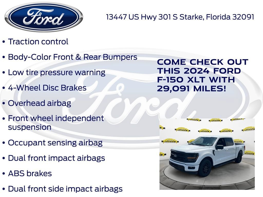 Certified 2024 Ford F150 XLT w/ XLT Black Appearance Package RWD image 32