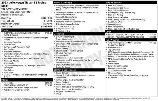 Used 2023 Volkswagen Tiguan SE R-Line AWD/4WD image 44