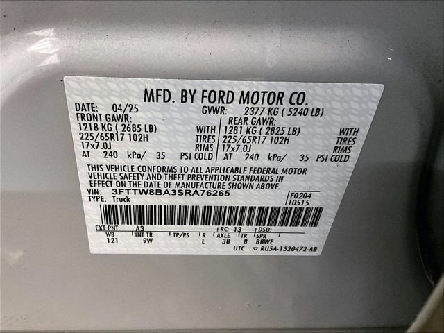Certified 2025 Ford Maverick XL w/ Equipment Group 102A AWD/4WD image 33