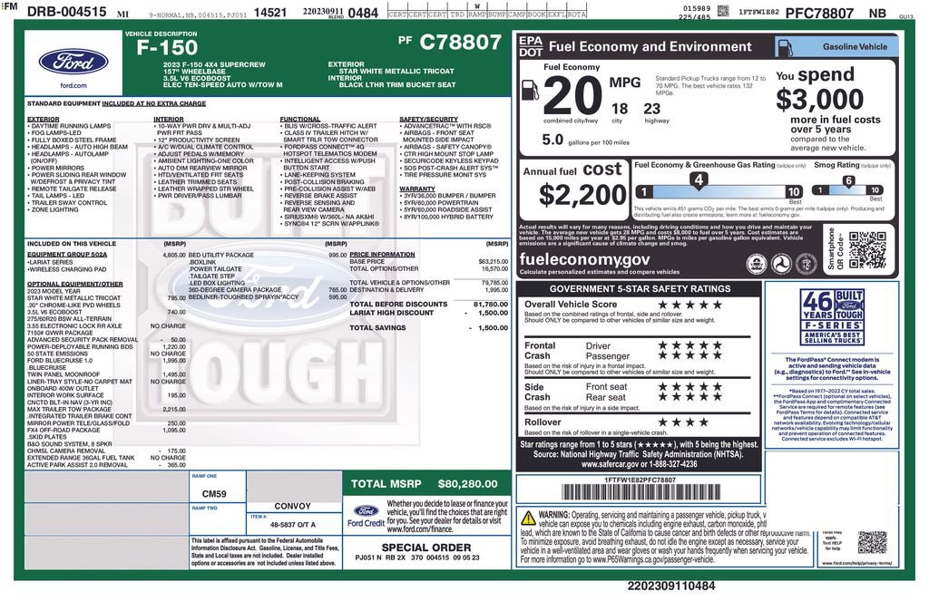 Certified 2023 Ford F150 Lariat w/ Equipment Group 502A High image 8