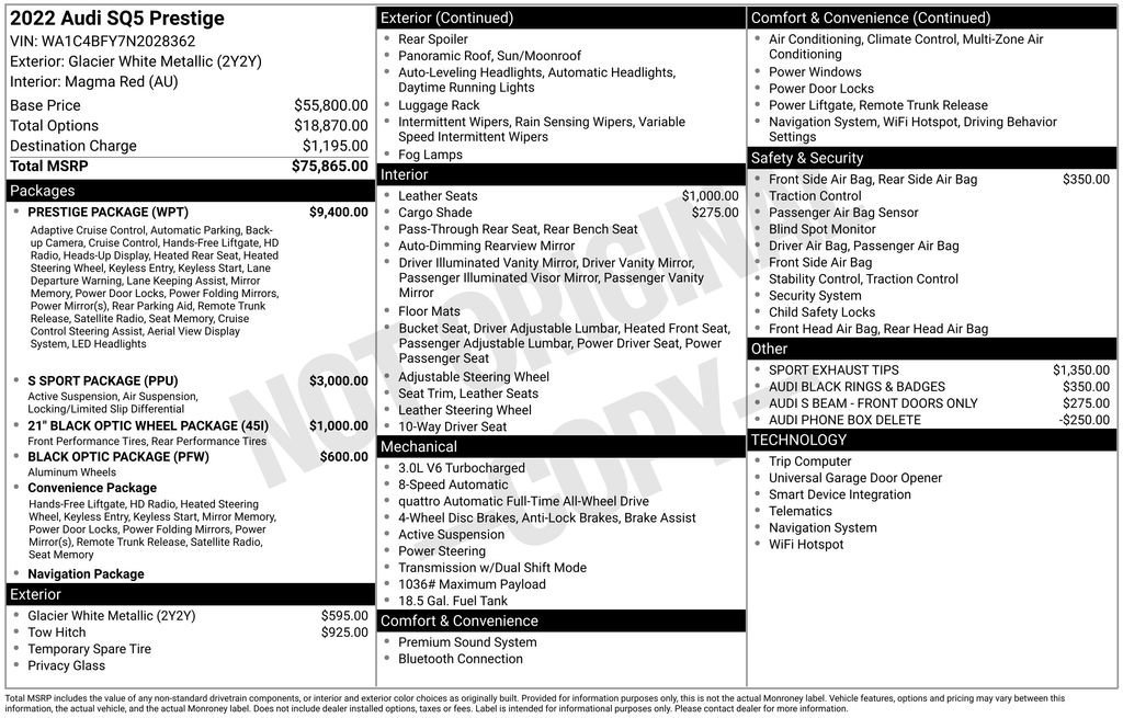 Used 2022 Audi SQ5 Prestige w/ Prestige Package image 11