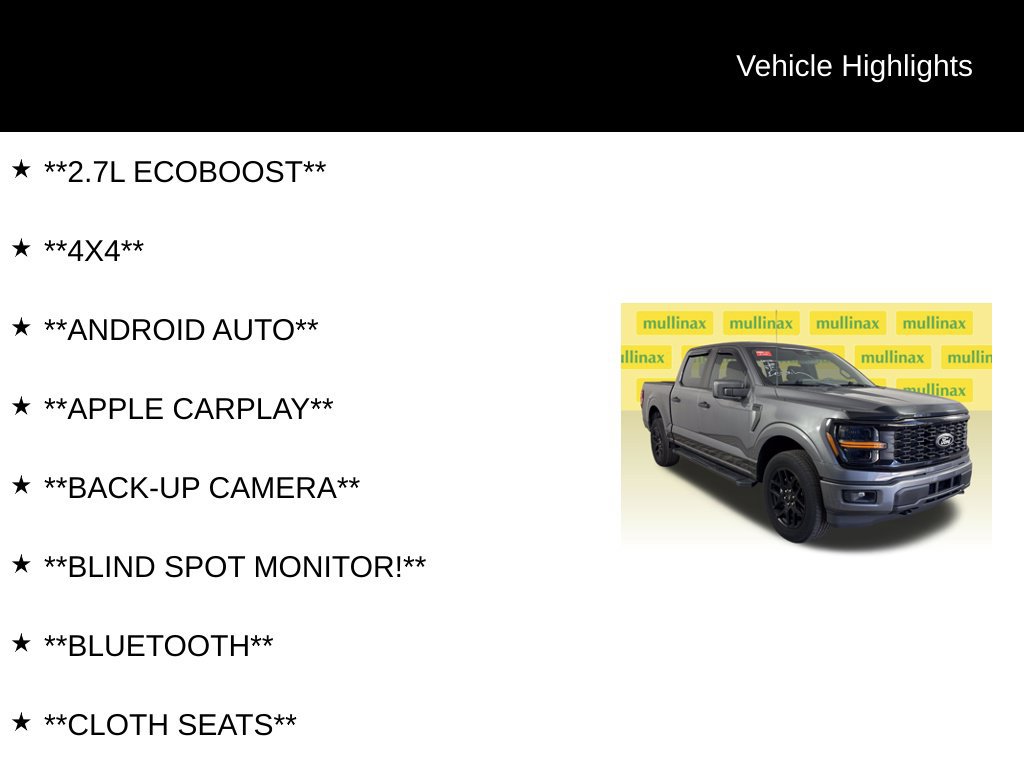 Certified 2024 Ford F150 STX w/ STX Black Appearance Package AWD/4WD image 13