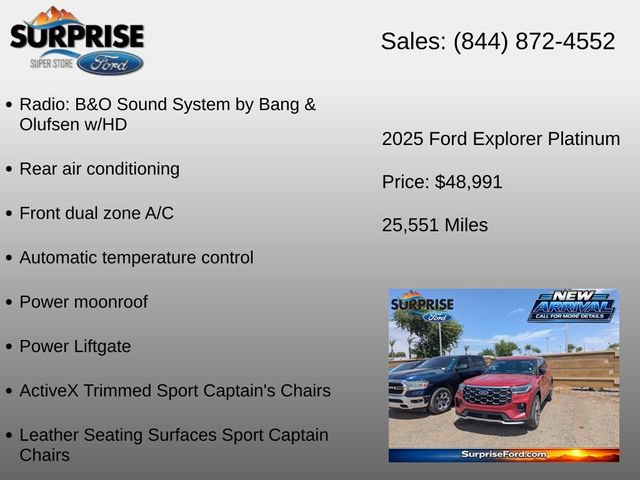 Certified 2025 Ford Explorer Platinum w/ Ultimate Package AWD/4WD image 17