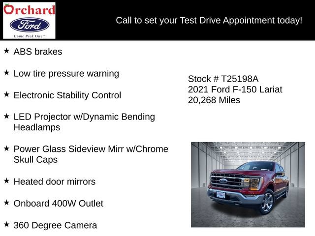 Certified 2021 Ford F150 Lariat w/ Equipment Group 502A High AWD/4WD image 37