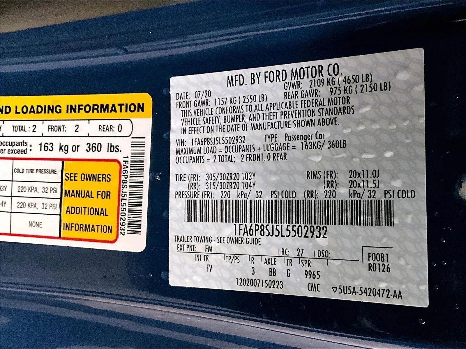 Certified 2020 Ford Mustang Shelby GT500 w/ Carbon Fiber Track Pack RWD image 30