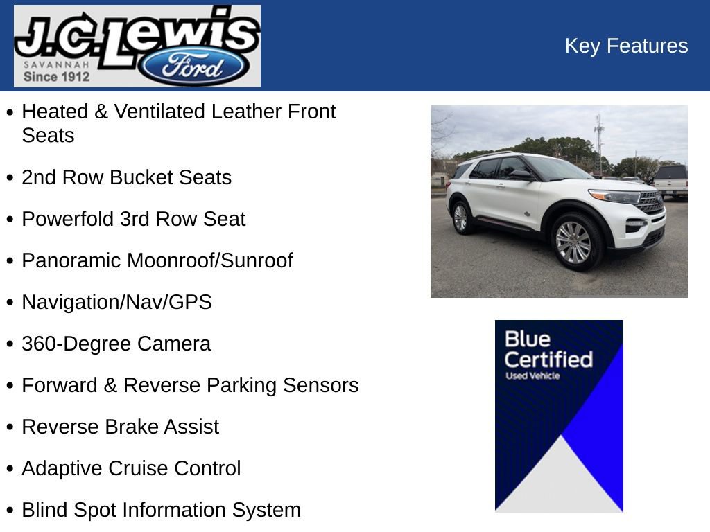 Certified 2022 Ford Explorer King Ranch w/ Premium Technology Package image 32