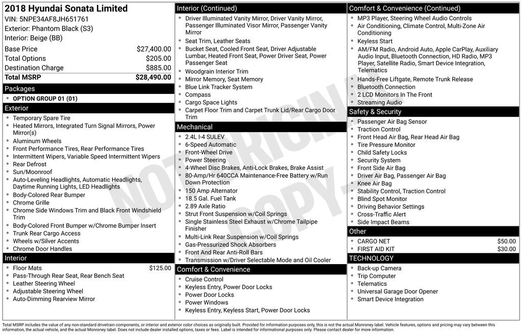 Used 2018 Hyundai Sonata Limited image 29