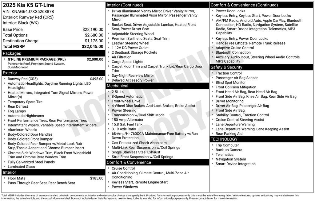 Used 2025 Kia K5 GT-Line w/ GT-Line Premium Package FWD image 27