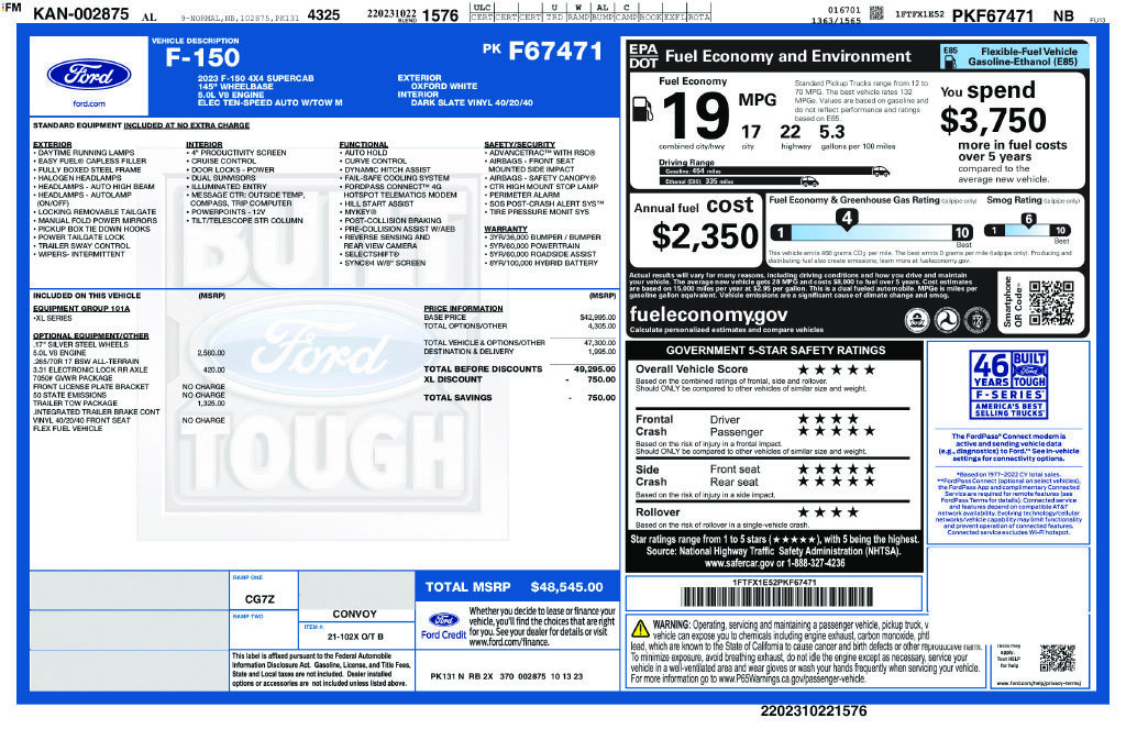 Certified 2023 Ford F150 XL w/ Trailer Tow Package AWD/4WD image 26