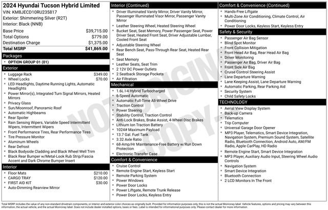 Used 2024 Hyundai Tucson Limited AWD/4WD image 2