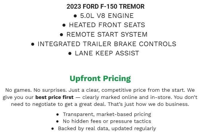 Certified 2023 Ford F150 Tremor w/ Trailer Tow Package AWD/4WD image 2