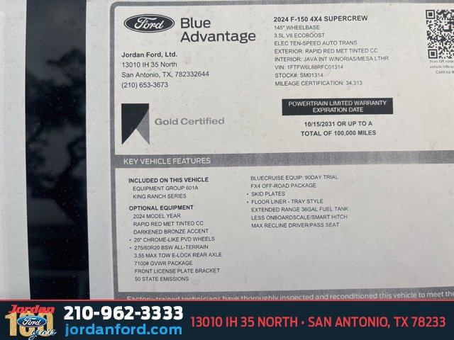 Certified 2024 Ford F150 King Ranch w/ FX4 Off-Road Package image 10