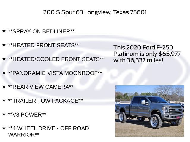 Certified 2020 Ford F250 Platinum image 10