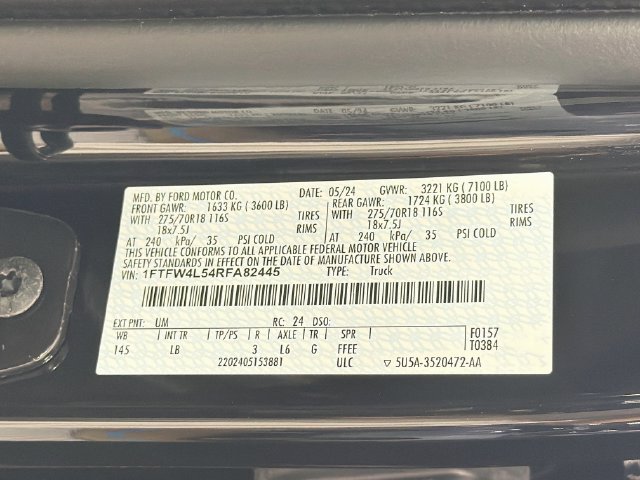 Certified 2024 Ford F150 Tremor w/ Bed Utility Package AWD/4WD image 38