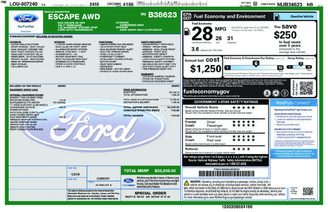 Certified 2022 Ford Escape SE w/ Convenience Package AWD/4WD image 9