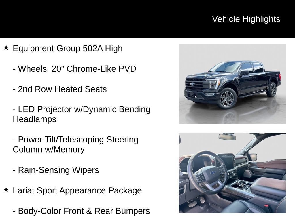 Certified 2023 Ford F150 Lariat w/ Equipment Group 502A High AWD/4WD image 11