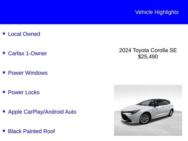 Used 2024 Toyota Corolla SE FWD image 2