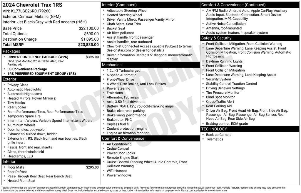 Used 2024 Chevrolet Trax RS w/ Driver Confidence Package FWD image 5