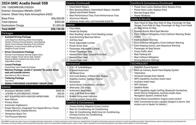 Used 2024 GMC Acadia Denali AWD/4WD image 3