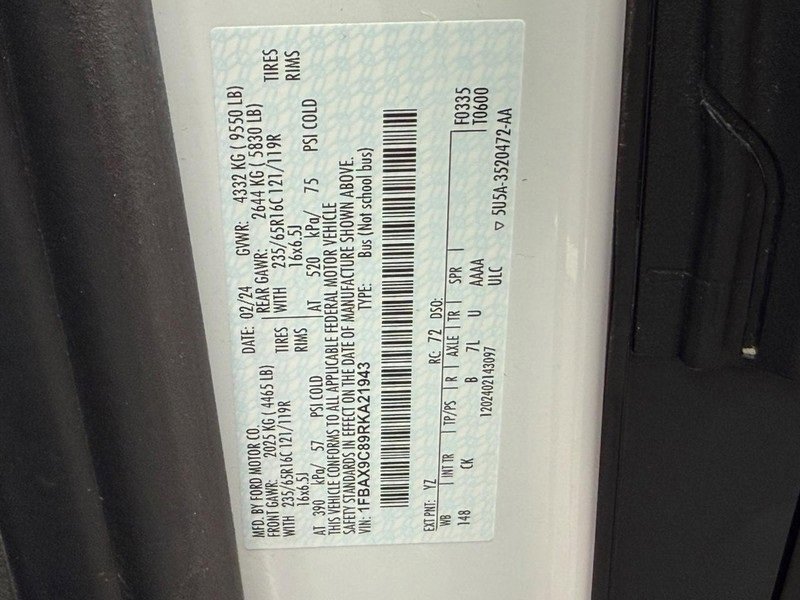 Certified 2024 Ford Transit 350 XLT image 22