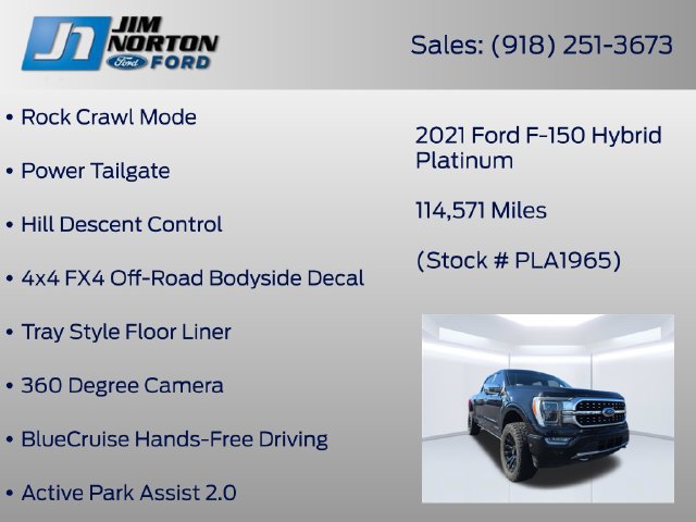 Certified 2021 Ford F150 Platinum w/ Equipment Group 701A High AWD/4WD image 17