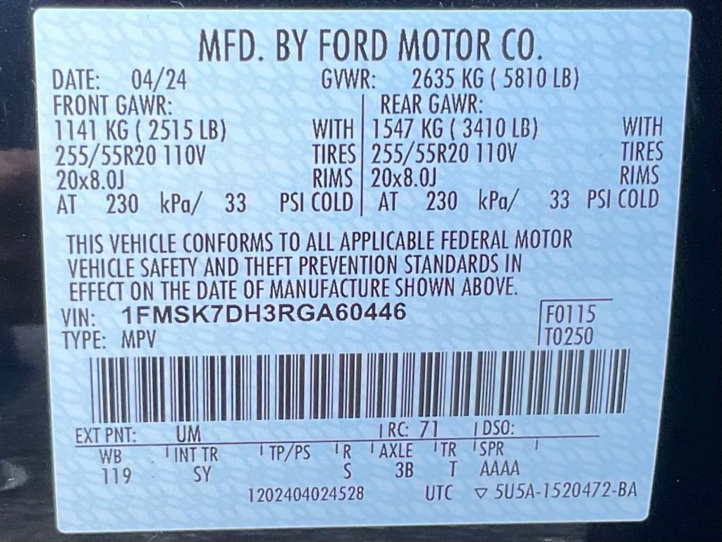 Certified 2024 Ford Explorer XLT w/ Equipment Group 202A image 62