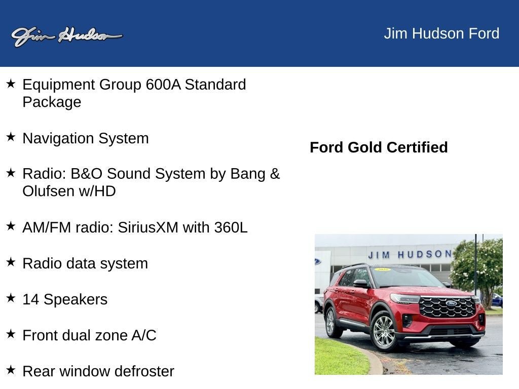 Certified 2025 Ford Explorer Platinum RWD image 12