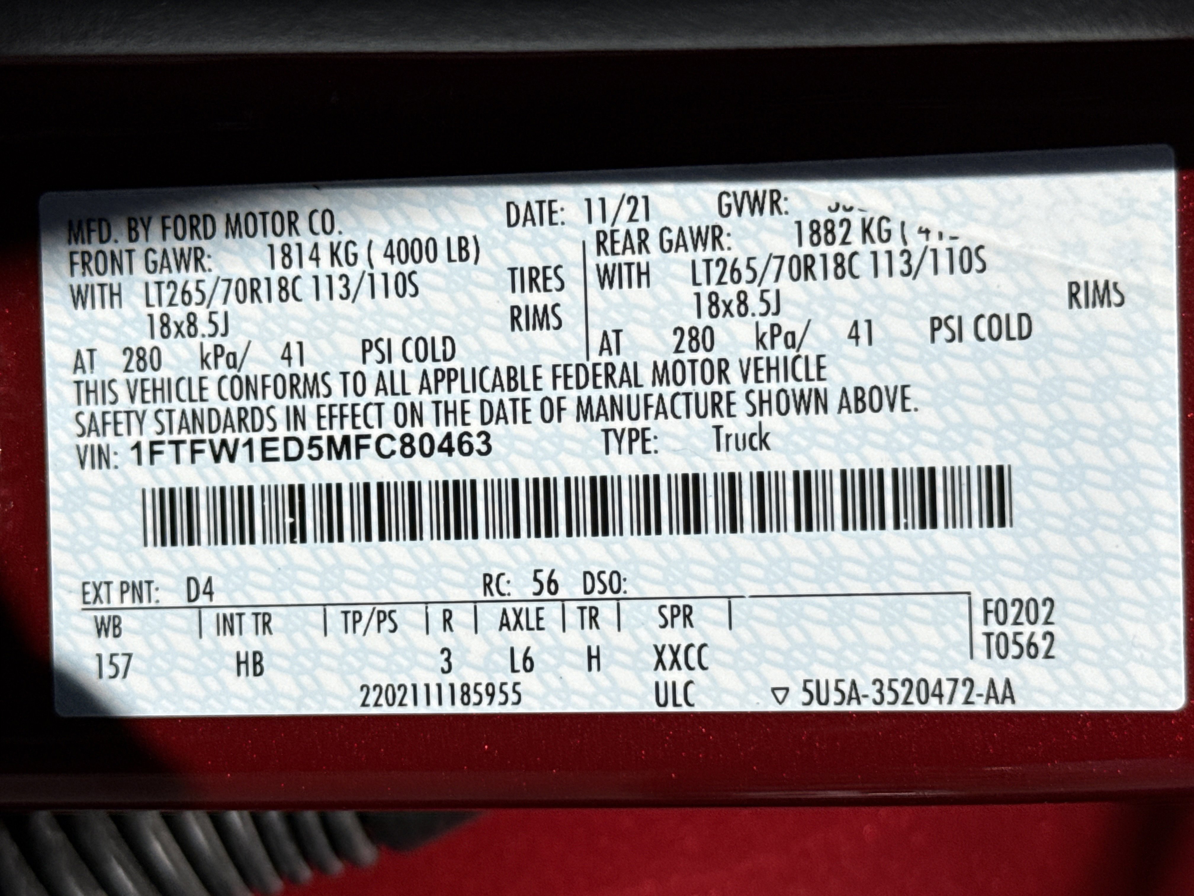 Certified 2021 Ford F150 Lariat w/ Max Trailer Tow Package image 32