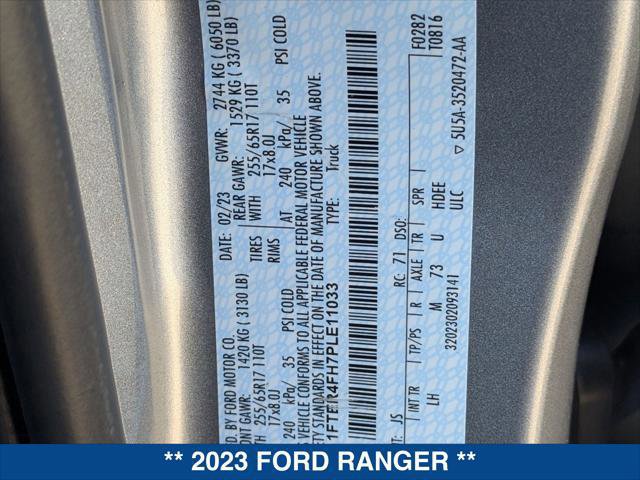 Certified 2023 Ford Ranger XLT w/ Equipment Group 301A Mid image 24