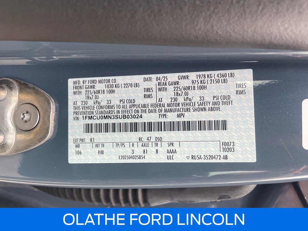 Certified 2025 Ford Escape ST-Line FWD image 22