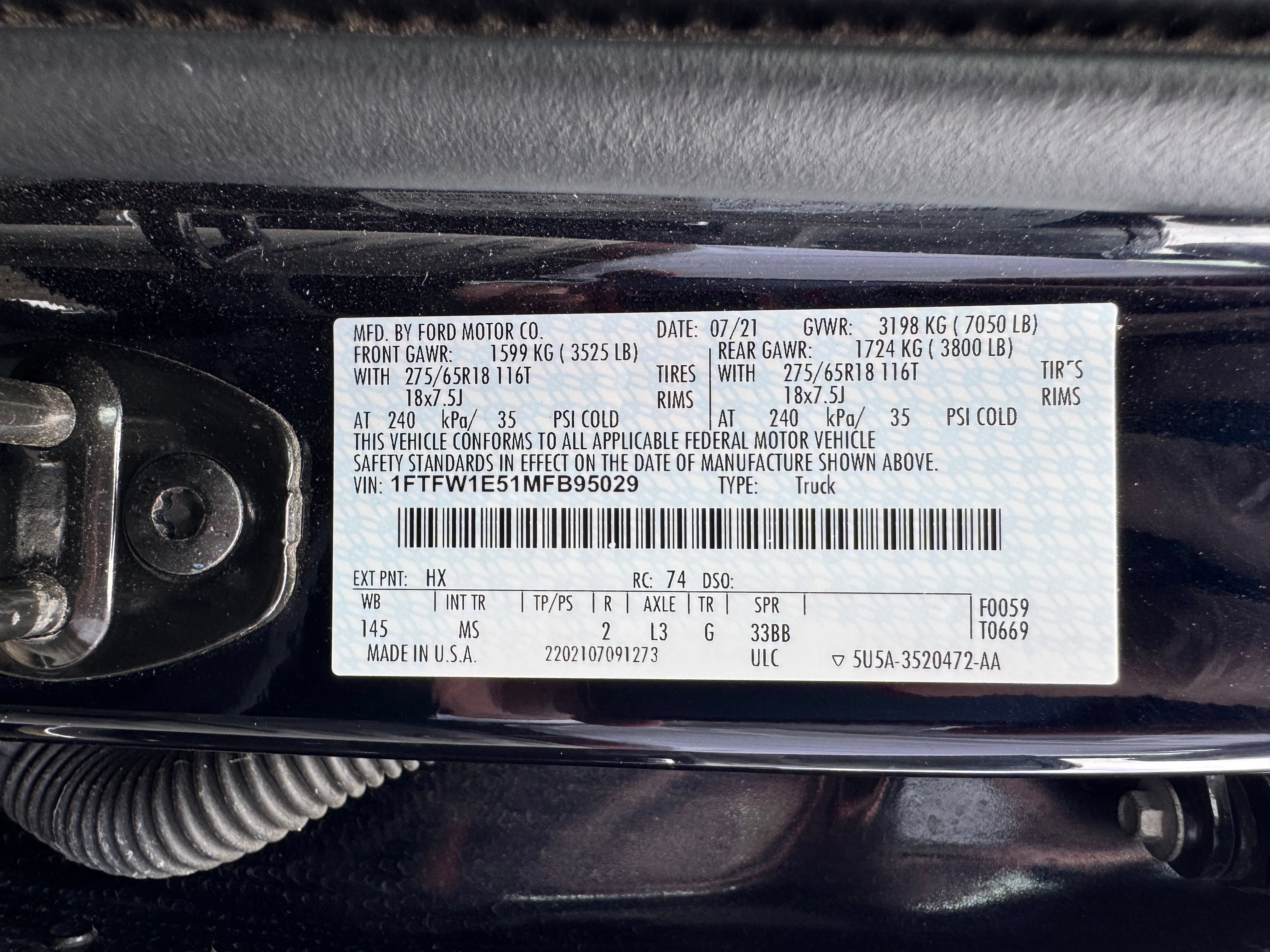 Certified 2021 Ford F150 XLT w/ Equipment Group 302A High AWD/4WD image 61