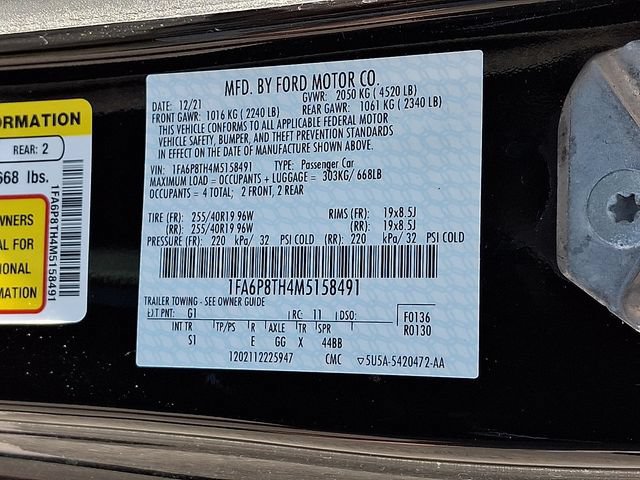Certified 2021 Ford Mustang Premium w/ Equipment Group 201A RWD image 28