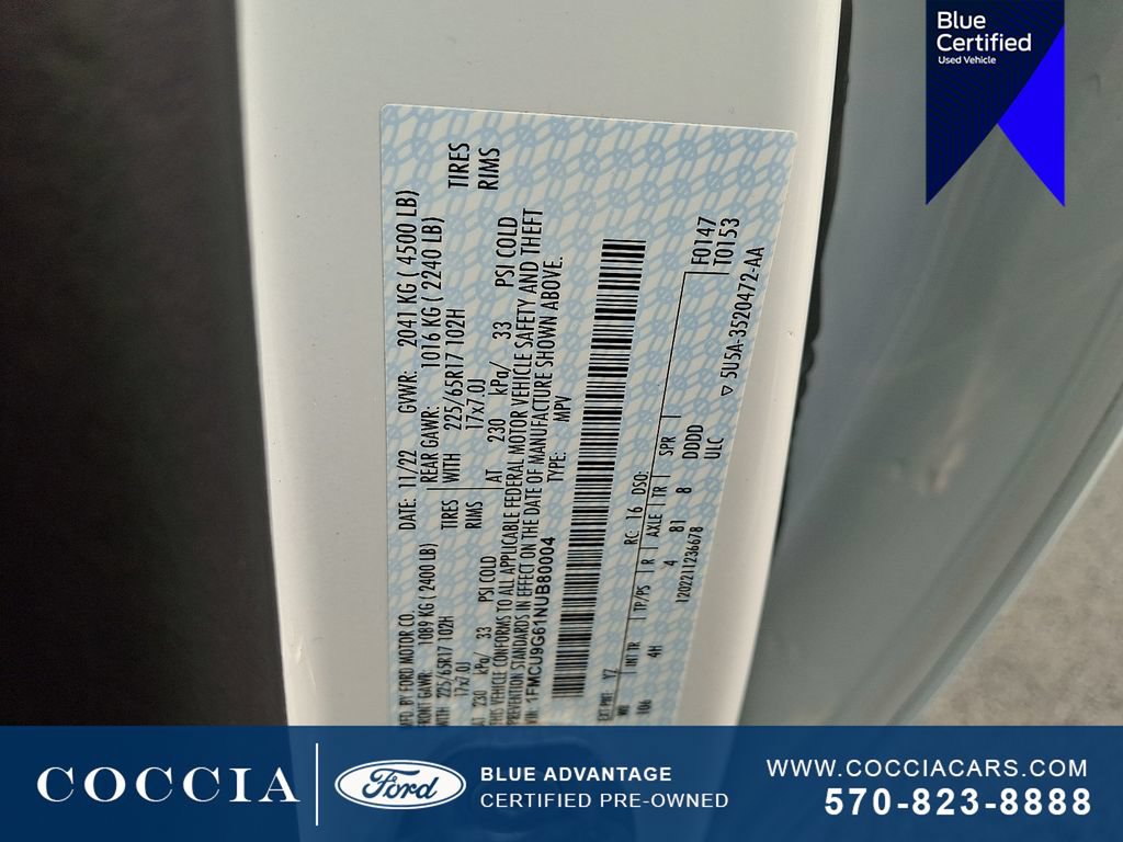 Certified 2022 Ford Escape SE w/ Convenience Package AWD/4WD image 26
