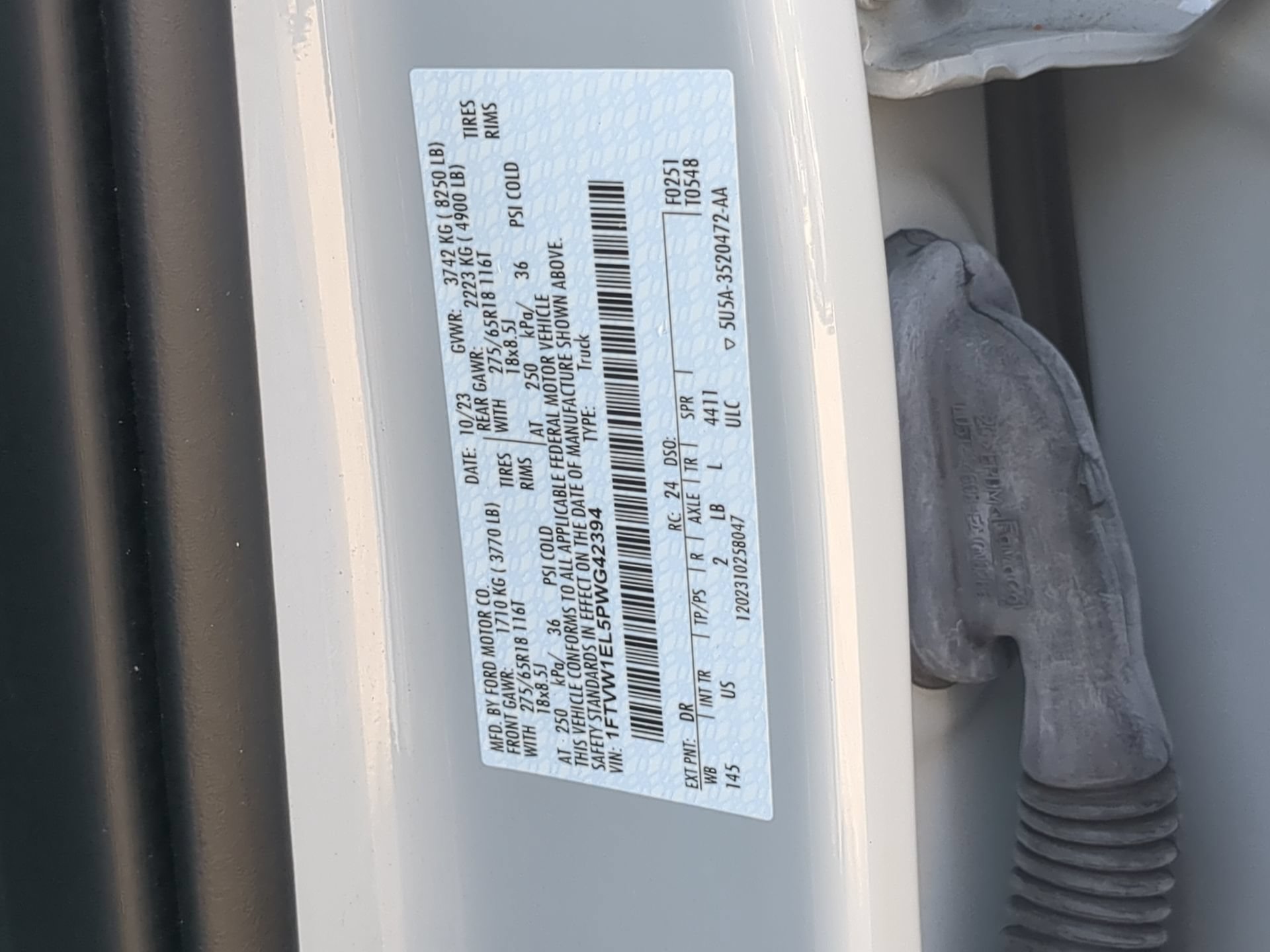Certified 2023 Ford F150 Lightning XLT AWD/4WD image 73