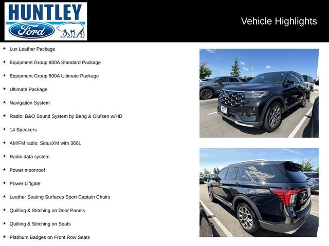 Certified 2025 Ford Explorer Platinum w/ Ultimate Package AWD/4WD image 2