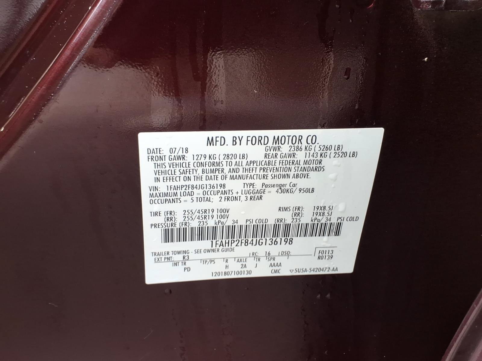Certified 2018 Ford Taurus Limited FWD image 30