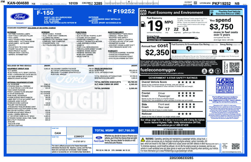 Certified 2023 Ford F150 XLT w/ Equipment Group 302A High AWD/4WD image 36