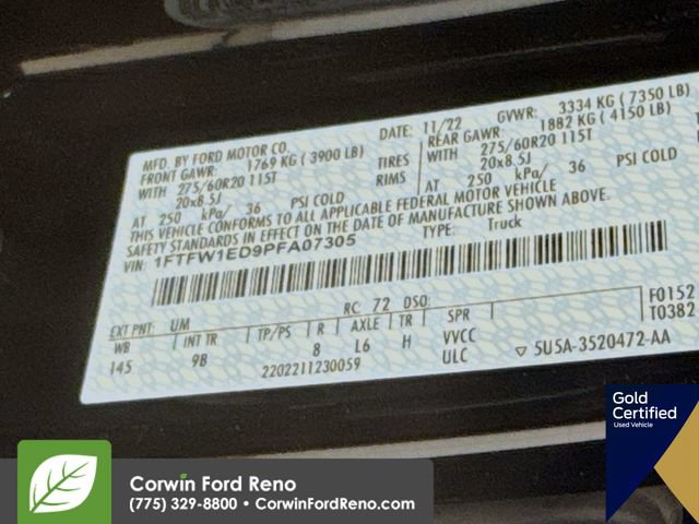 Certified 2023 Ford F150 Platinum w/ Equipment Group 701A High AWD/4WD image 36