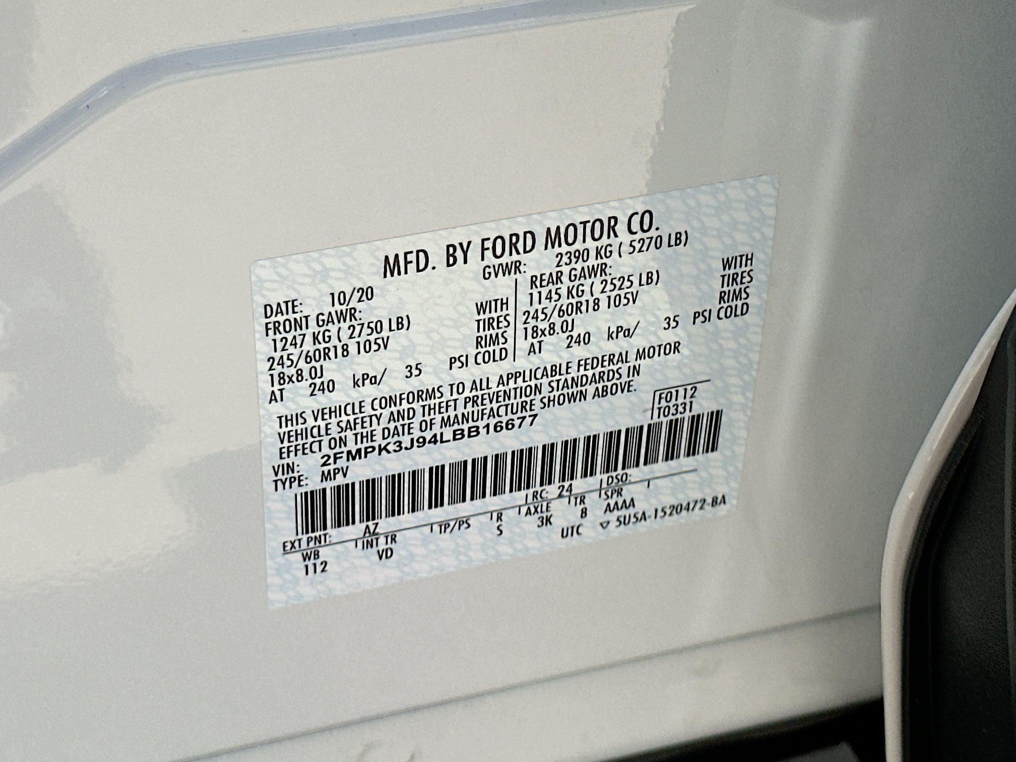 Certified 2020 Ford Edge SEL w/ Convenience Package FWD image 31