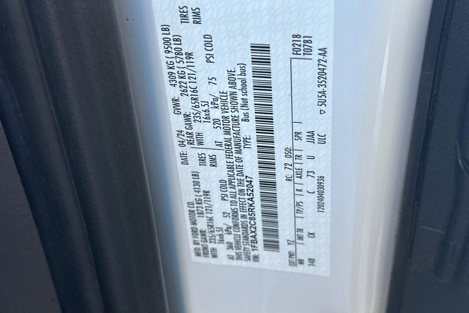 Certified 2024 Ford Transit 350 XLT RWD image 27