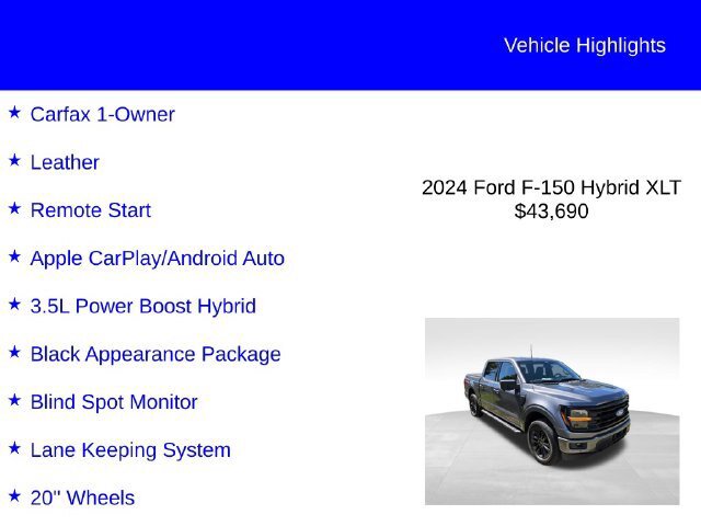 Certified 2024 Ford F150 XLT w/ Equipment Group 302A MID AWD/4WD image 2