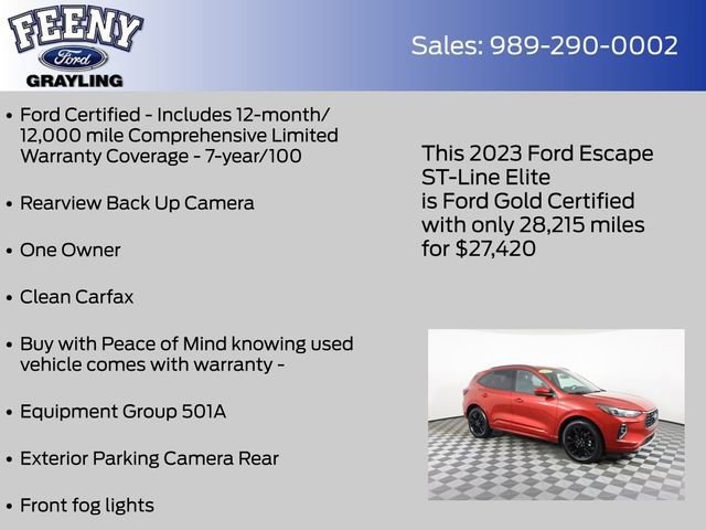 Certified 2023 Ford Escape ST-Line Elite image 11