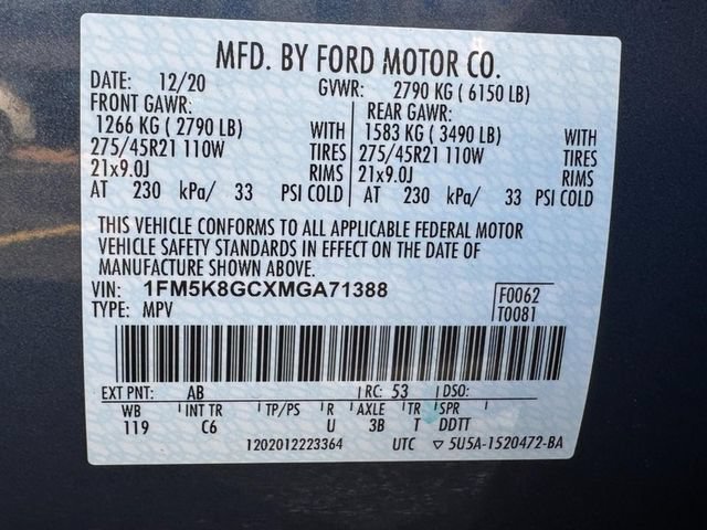 Certified 2021 Ford Explorer ST w/ Equipment Group 401A AWD/4WD image 25