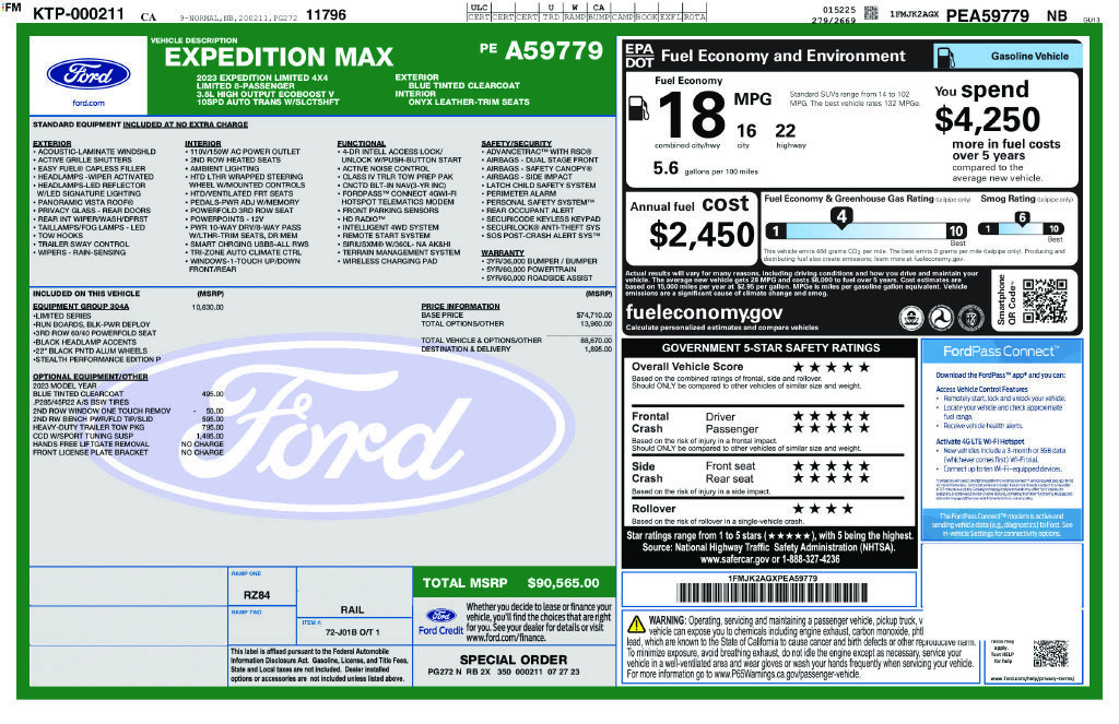 Certified 2023 Ford Expedition Max Limited AWD/4WD image 6